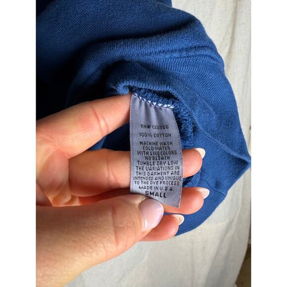 Free People X Retrobrand Blue USA Pullover Sweatshirt Sz. S - Picture 8 of 10